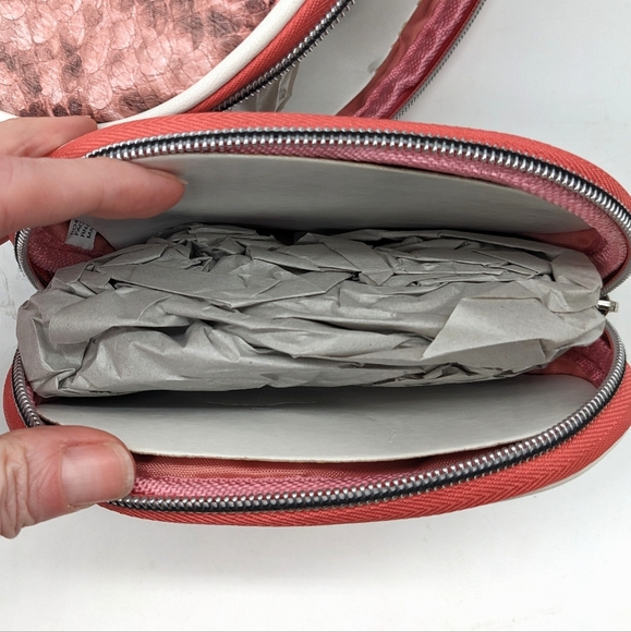 Joan & David Python Travel Cosmetic Toiletry Bags 3 Piece Set Pink JDC2751 - Picture 4 of 6